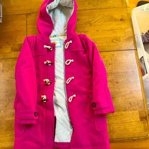 A Mini Boden berry pink coat size 9-10 youth.